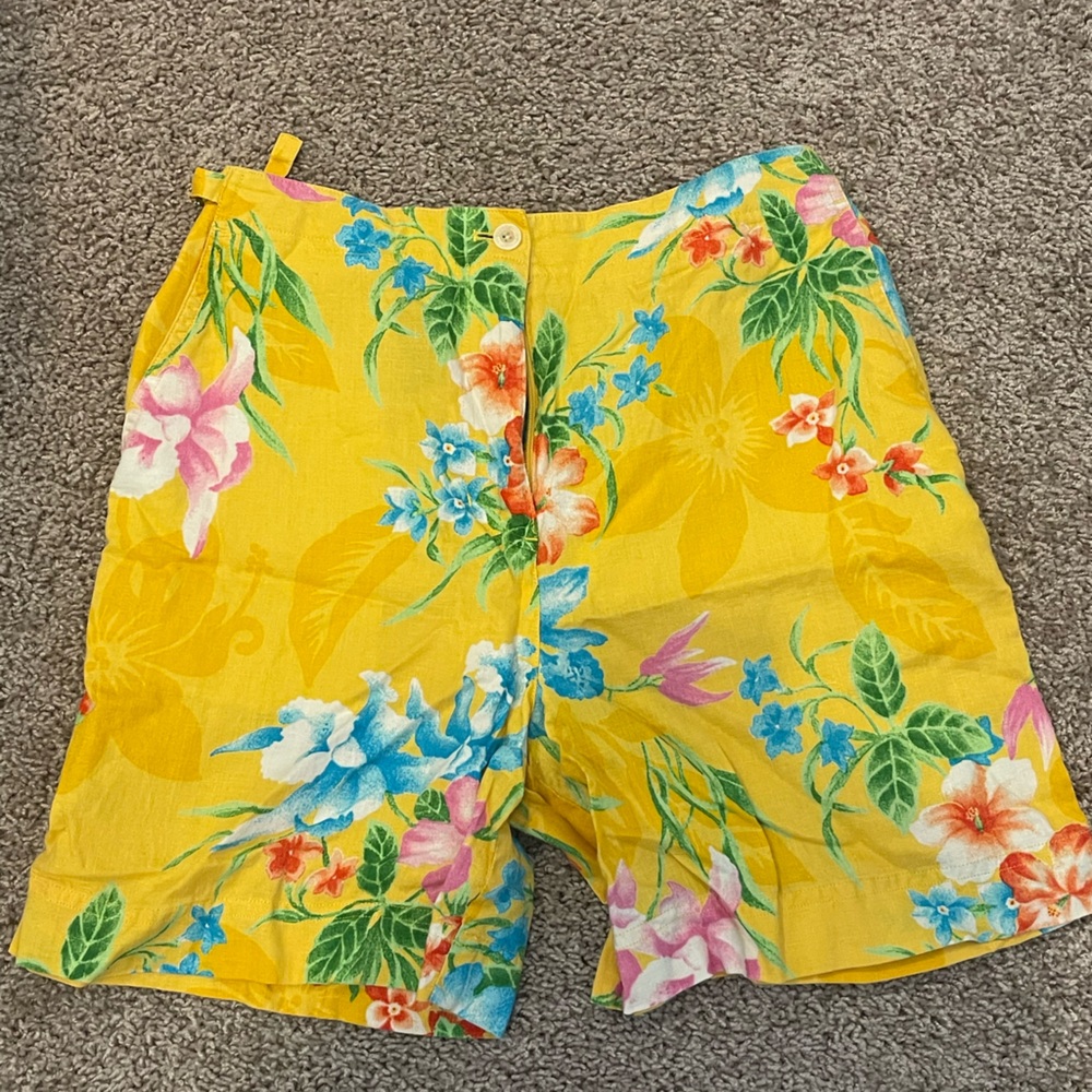 Ralph Lauren Yellow Floral Shorts